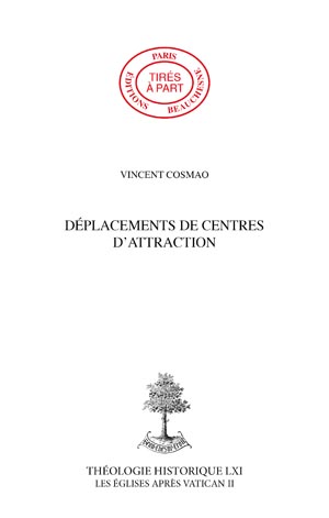 DÉPLACEMENTS DE CENTRES D'ATTRACTION